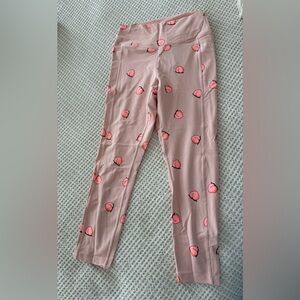 Peach Print Victoria’s Secret pink workout leggings never worn with pockets